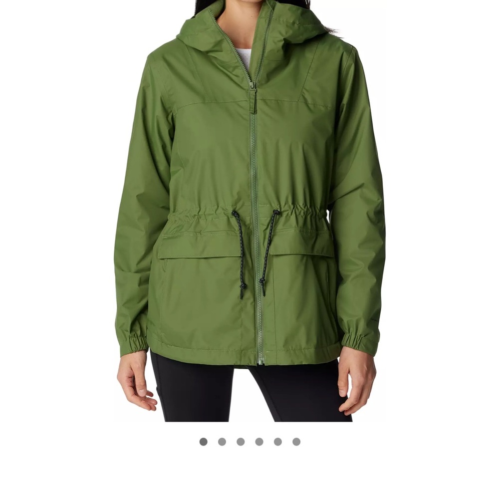 Columbia Green Utility Jacket - NWT Adjustable Hood - Medium - Fleece-lined